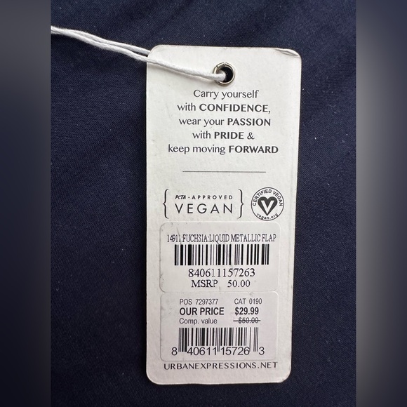 Urban Expressions Fuchsia Liquid Metallic Flap - Picture 3 of 3